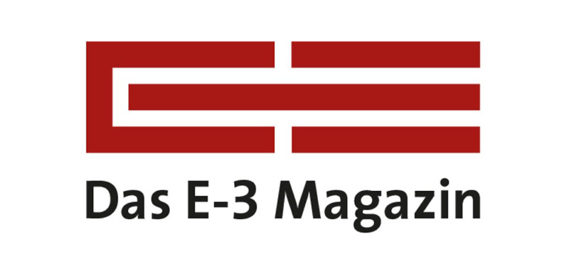 Logo des Magazins E-3